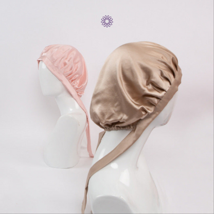 Beauty Bonnet by Silkivo Premium™ (100% Mulberry Silk - Double Layer Bonnet with Magic Tie Band)