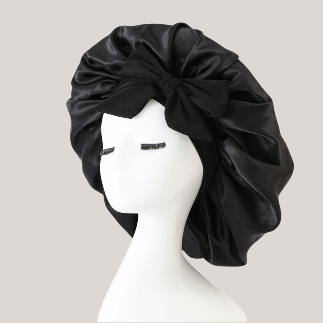 Smooth-Night by Silkivo Premium™ (Double Layer Hair Bonnet with Magic Tie Band)